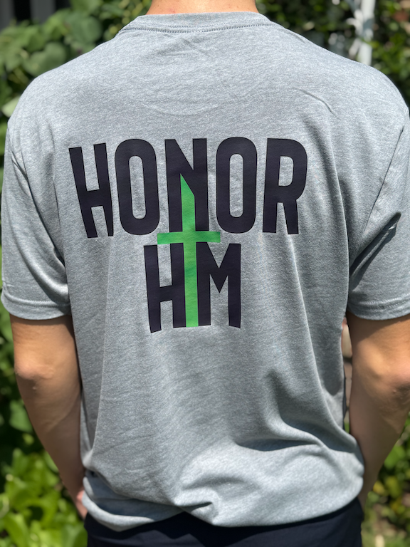 Honor Him Thin Green Cross