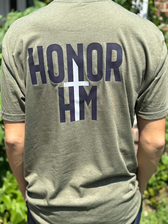 Honor Him Thin Silver Cross
