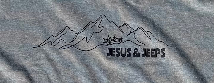 Jesus and Jeeps Mountain Tee